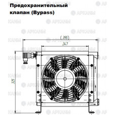 Маслоохладитель гидравлический МО1К, до 150л/мин, мощность теплосъема 9квт.