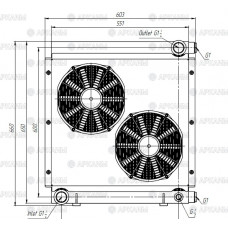 Маслоохладитель гидравлический МО-5, до 250 л/мин, 48 кВт теплосъем.