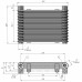 Радиатор охлаждения AL608(12M) 250х161х32 мм, G3/8 BSP 12 рядов, сота TRUST