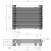 Радиатор охлаждения AL608(13AX) 250х176х32 мм, G3/8 BSP 13 рядов, сота TRUST