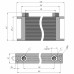 Радиатор охлаждения TH318-16-123 358х125х50 мм, G1/2 BSP 16 рядов, сота EURO