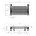 Радиатор охлаждения AL608(8I) 250х108х32 мм, JIC AN10, 8 рядов, сота TRUST